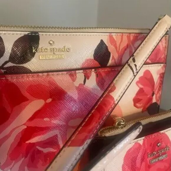 Kate Spade Cameron Street Roses Clarise Crossbody Clutch with Matching Wallet - Picture 2 of 15
